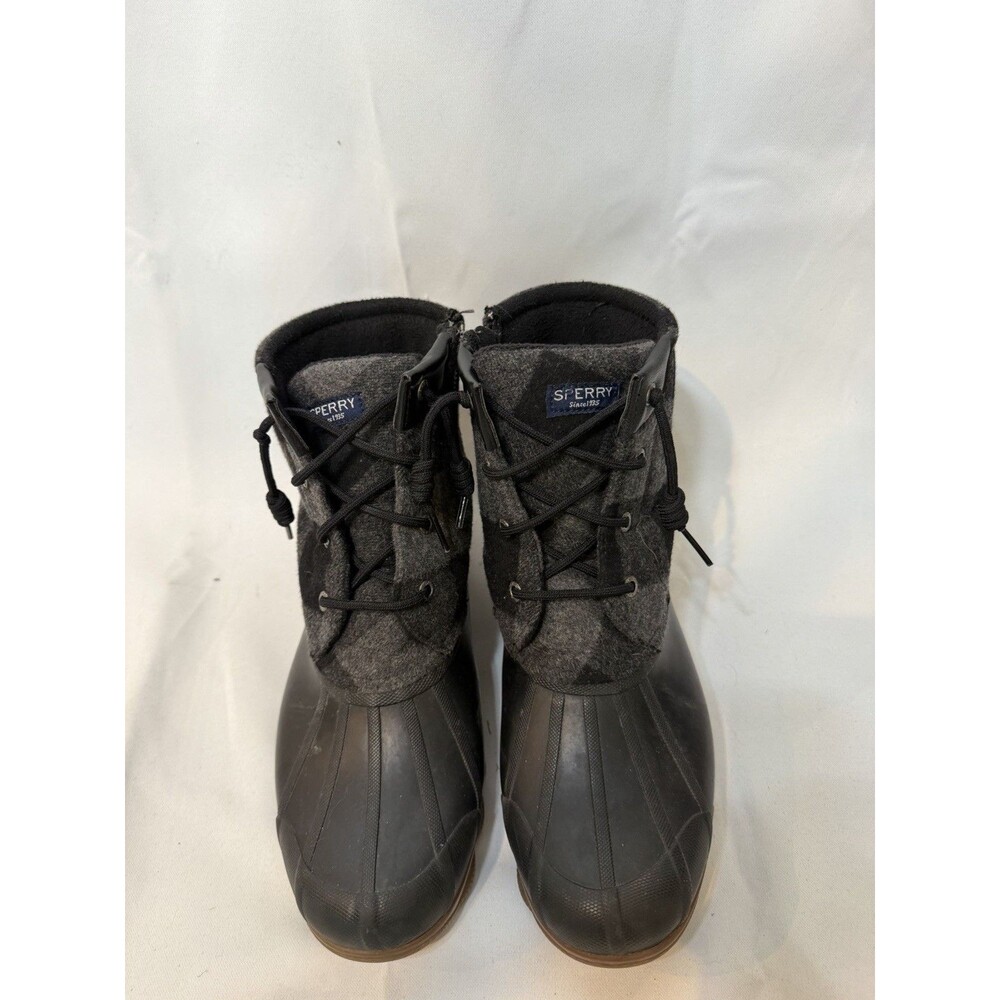 Sperry Womens Wool & Rubber Duck Boots Black/Gray Size 10M
